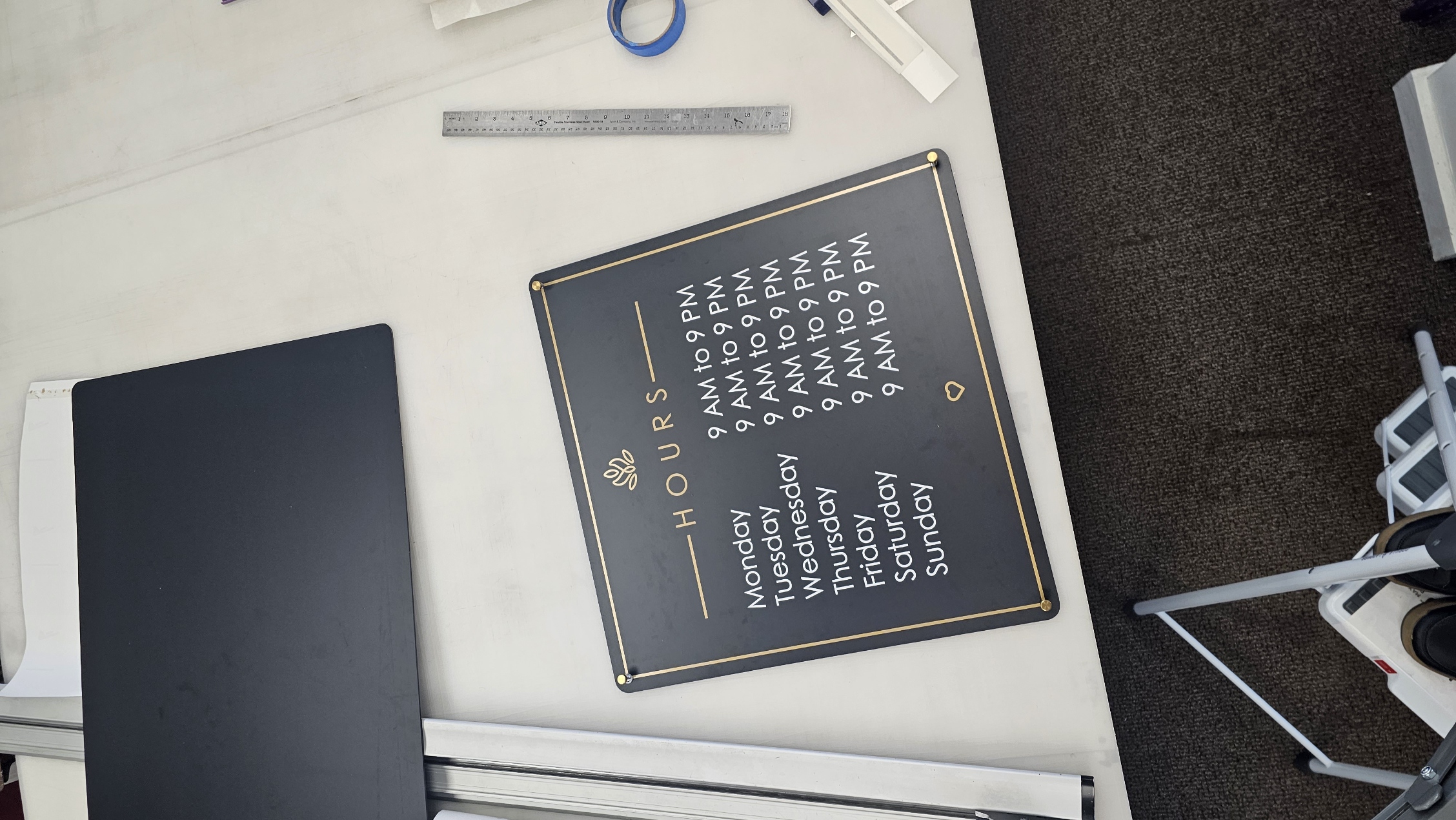 Bless Wellness Black Gold Sign Outdoor 2 — Signs & Banners