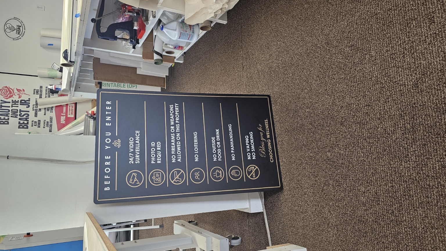 Bless Wellness Black Gold Sign Outdoor 3 — Signs & Banners