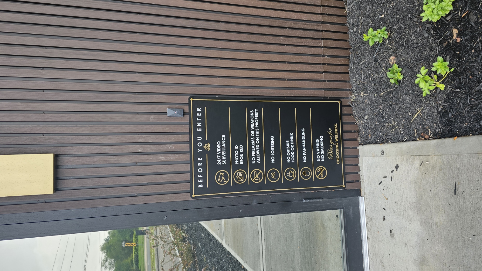 Bless Wellness Black Gold Sign Outdoor 7 — Signs & Banners