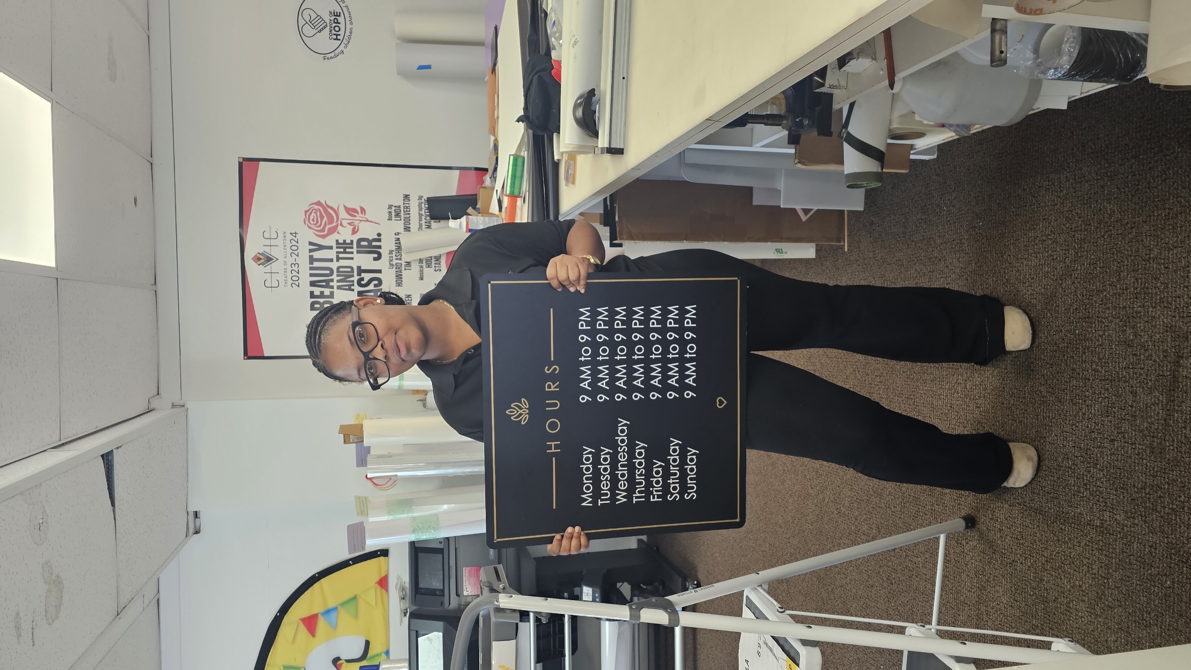 Bless Wellness Black Gold Sign Outdoor — Signs & Banners